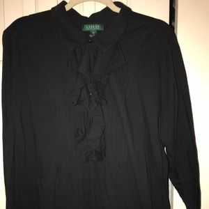 Lauren black cotton top